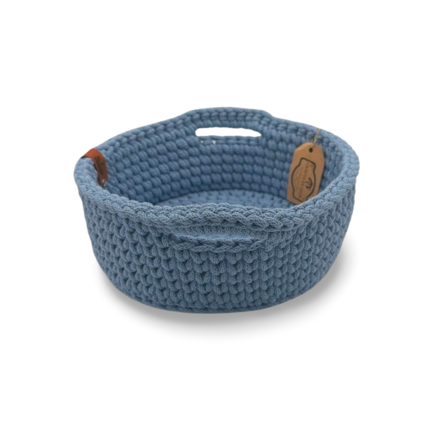 Brotkorb mit Henkel L Large 24x9cm Häkelkorb Strickmuster