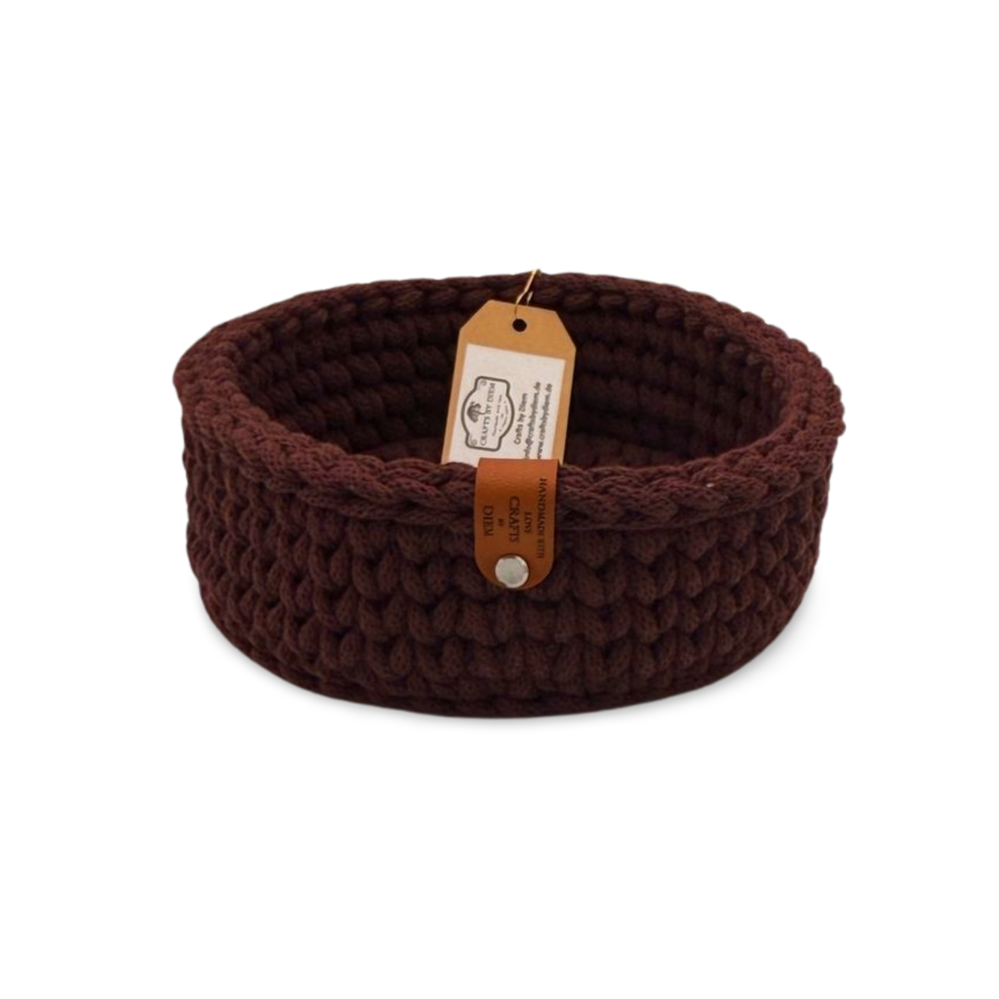 Korb XL Extra Large 19x7cm Häkelkorb Strickmuster