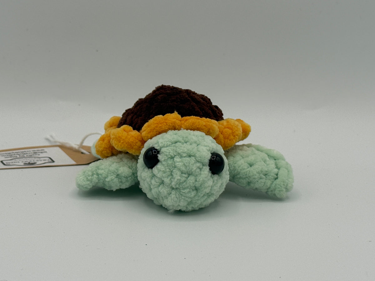 Plüschtier "Schildkröte mit Sonnenblumenpanzer"