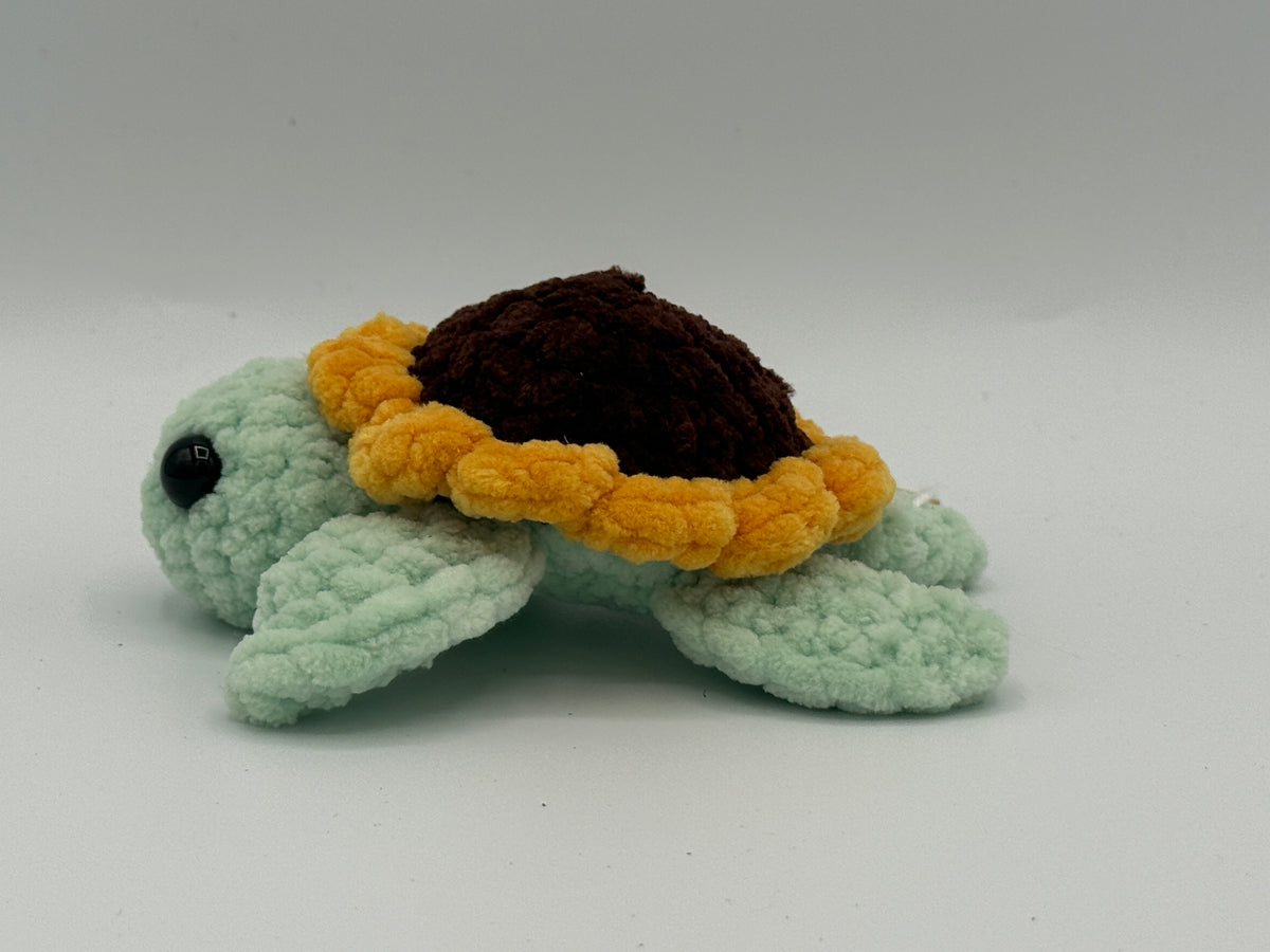 Plüschtier "Schildkröte mit Sonnenblumenpanzer"