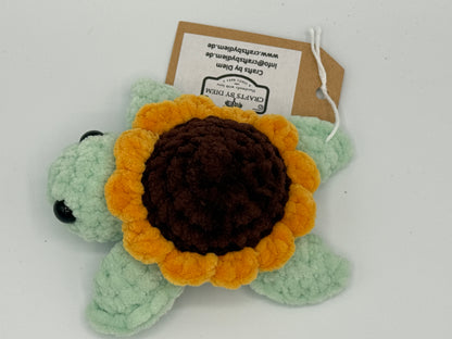 Plüschtier "Schildkröte mit Sonnenblumenpanzer"