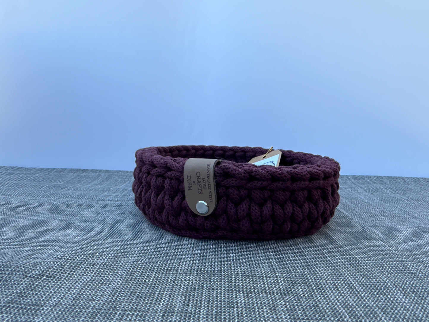 Schlüsselkorb 16x5cm Häkelkorb Strickmuster