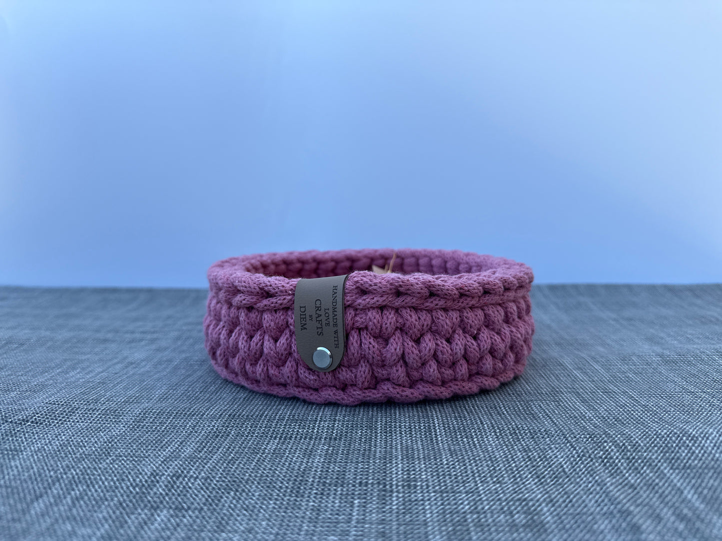 Schlüsselkorb 16x5cm Häkelkorb Strickmuster