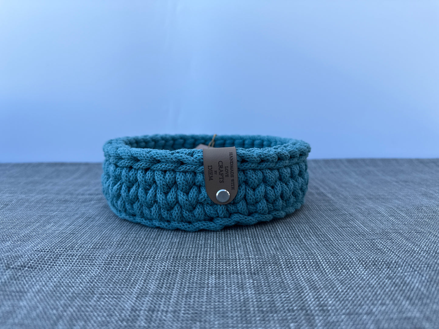 Schlüsselkorb 16x5cm Häkelkorb Strickmuster