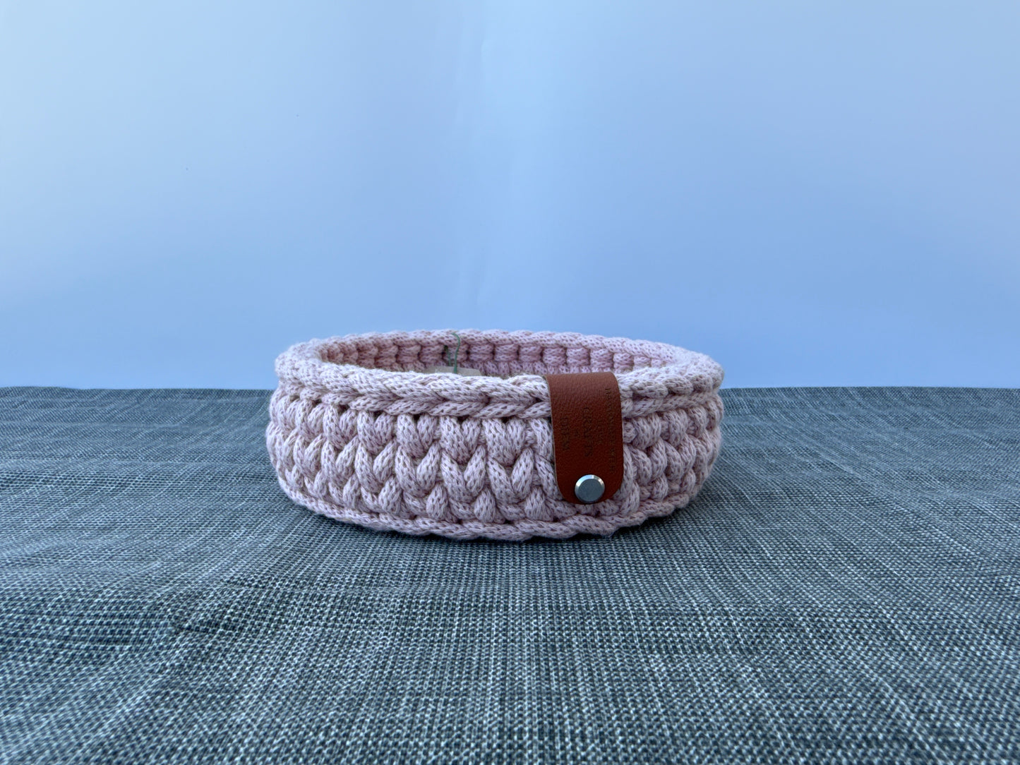 Schlüsselkorb 16x5cm Häkelkorb Strickmuster