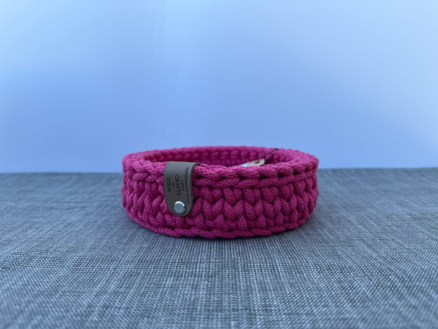 Schlüsselkorb 16x5cm Häkelkorb Strickmuster
