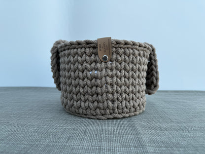 Handgefertigter Häkelkorb „Hund“ Hundekorb gehäkelter Tierkorb 16x14cm