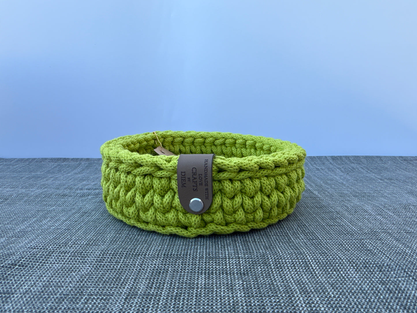Schlüsselkorb 16x5cm Häkelkorb Strickmuster