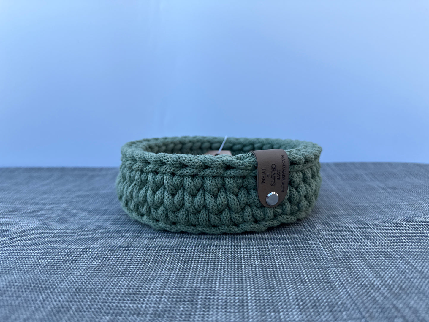 Schlüsselkorb 16x5cm Häkelkorb Strickmuster
