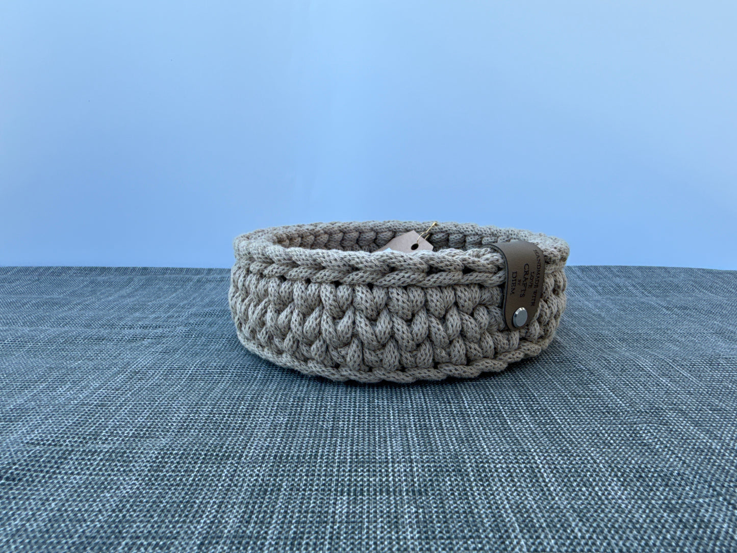 Schlüsselkorb 16x5cm Häkelkorb Strickmuster