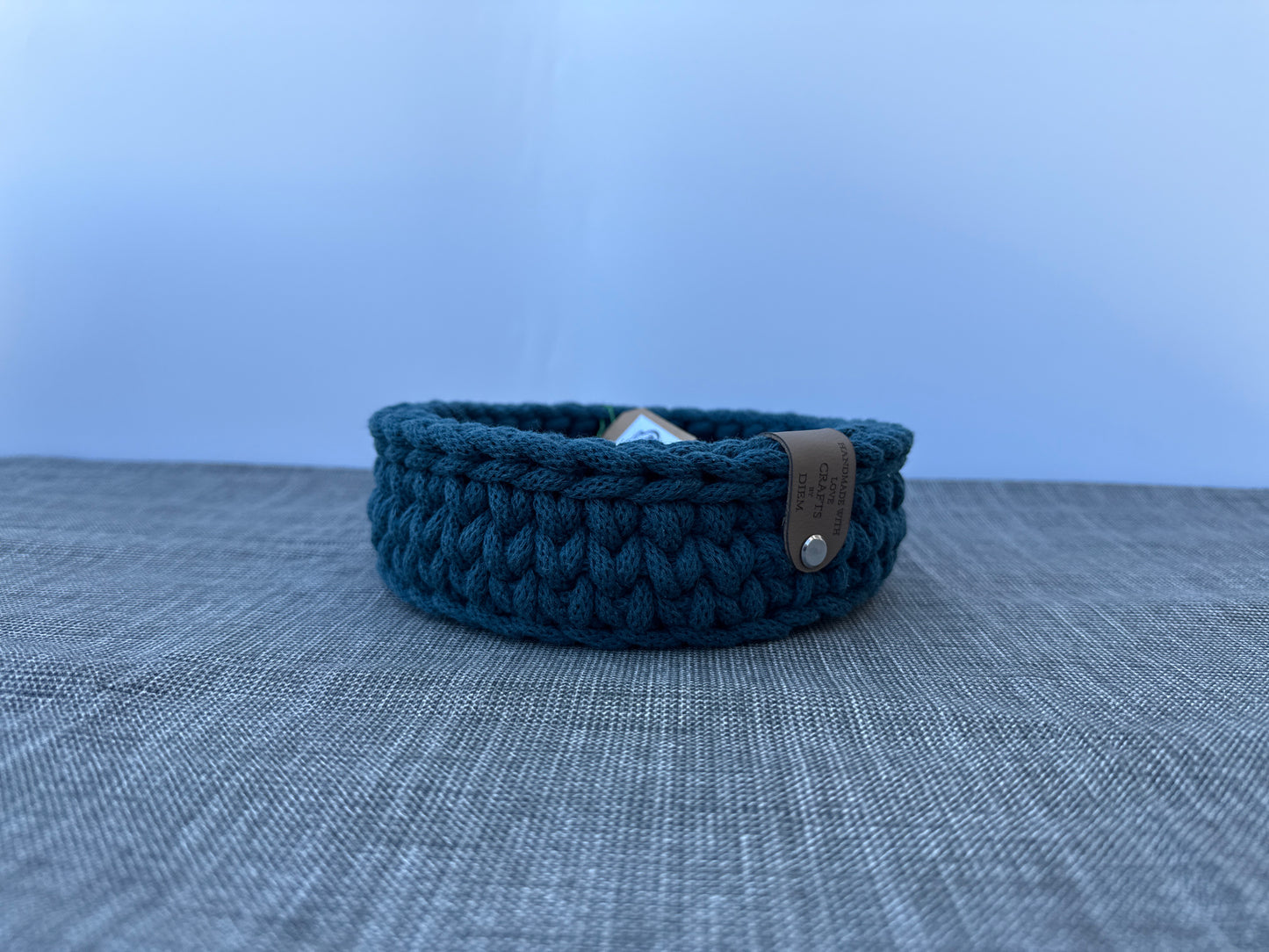 Schlüsselkorb 16x5cm Häkelkorb Strickmuster