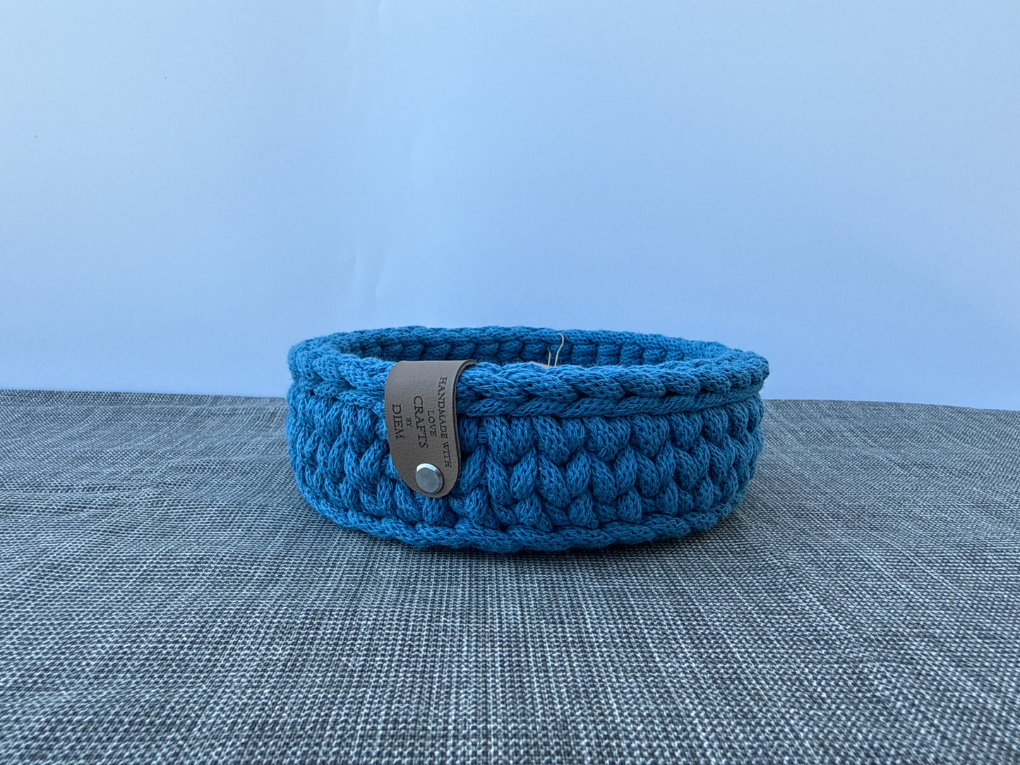 Schlüsselkorb 16x5cm Häkelkorb Strickmuster