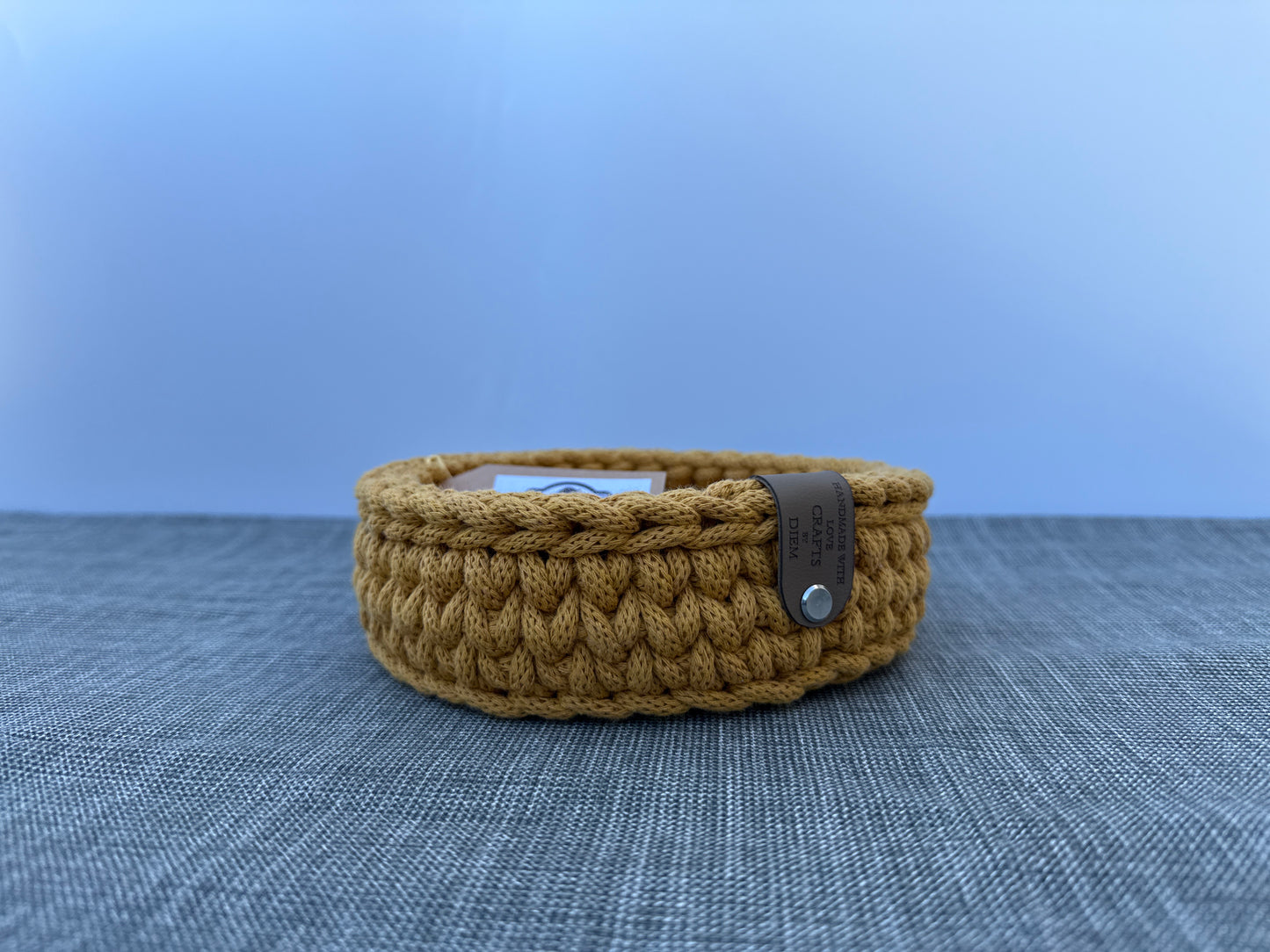 Schlüsselkorb 16x5cm Häkelkorb Strickmuster