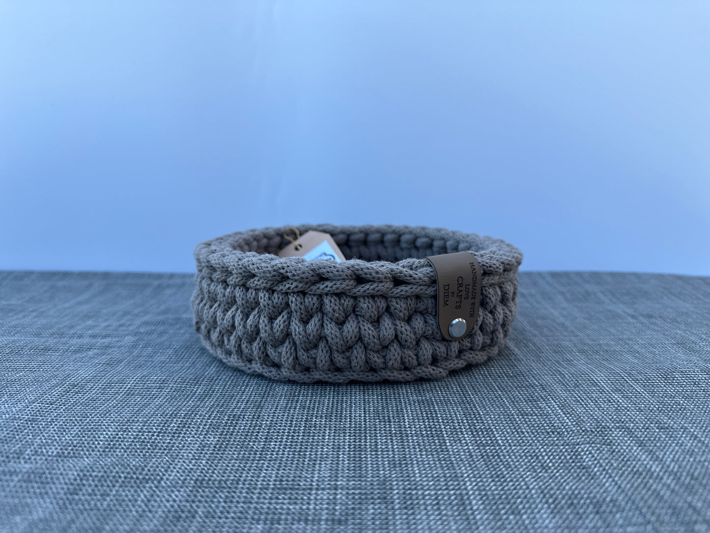 Schlüsselkorb 16x5cm Häkelkorb Strickmuster