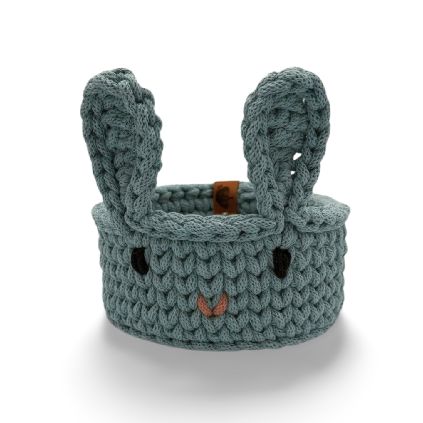Korb Osterhase mit Ohren Osterkorb 16x8,5cm Häkelkorb Strickmuster Ostern Hase