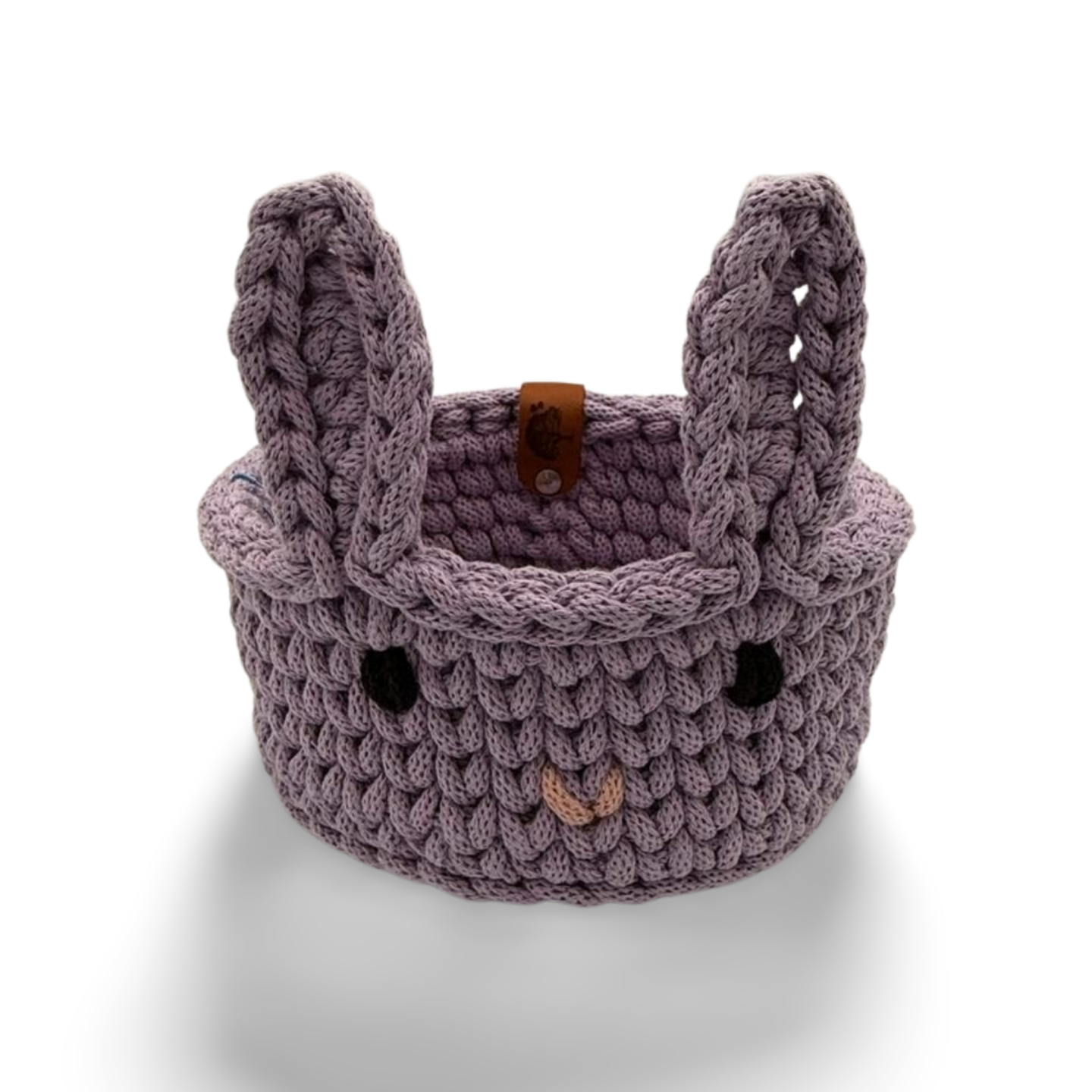 Korb Osterhase mit Ohren Osterkorb 16x8,5cm Häkelkorb Strickmuster Ostern Hase